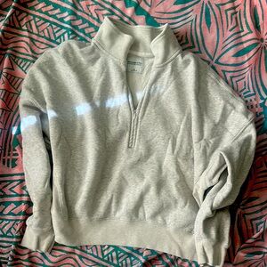 Gray Quarter-Zip Sweater